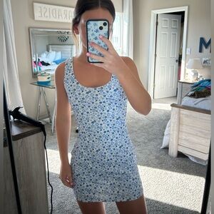 Floral Blue athletic dress